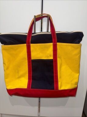 L.L. Bean Boat and Tote Color Block with Zipper